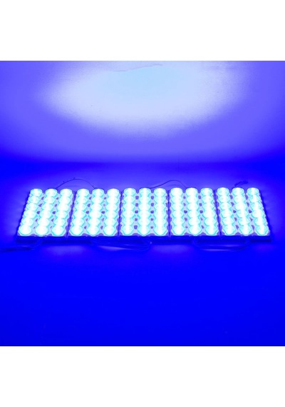 Mavi Modül Led - 12v 6w Mavi Led 18'li - Mavi Profesyonel Modül Led 18 Ledli - 1 Adet