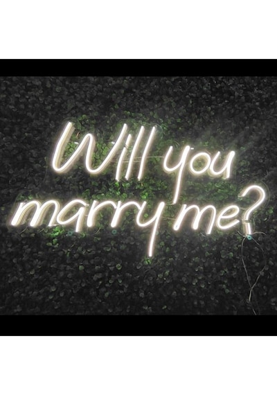 Will You Marry Me - Led Dekoratif Duvar Aydınlatması Neon Duvar Yazısı Sihirli Led Mesajlar