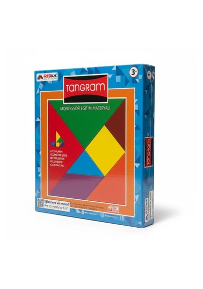 Tangram Montessori Eğitim Oyunu Ahşap Zeka Ve Şekil Geliştirme Seti 7 Parça