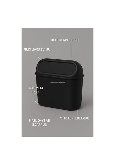 Araç İçi Mini Çöp Kovası, Klipsli Ve Kancalı Tasarım 6998