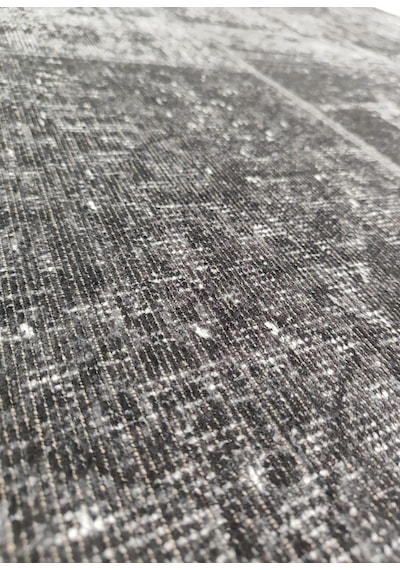 Çam Halı Siesta Patchwork 32-462 Etnik Eskitme Desenli Dokuma Tabanlı Yıkanabilir Şönil Salon Ve Oda Halısı Siyah