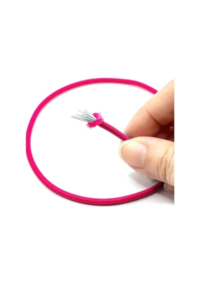 Fuşya Pembe 5 Metre 2 Mm Yuvarlak Lastik Genel