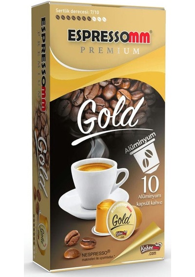 Espressomm® Premium Gold Alüminyum Kapsül Kahve (10 Adet) Nespresso