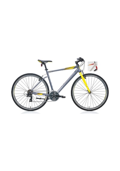 CARRARO SPORTIVE 321 ERKEK ŞEHİR BİSİKLETİ 520H V 28 JANT 21 VİTES MAT GRİ-KIRMIZI-TURUNCU