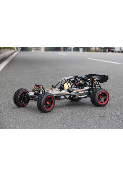 Sy Racıng 1/5 Baja 5b 30.5cc Rtr Kurşunsuz Benzinli Uzaktan Kumandalı Rc Arazi Model Araba 80+ Kmh 75cm Uzunluk Offroad Gri Kullanıma Hazır