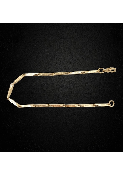 Çelik Bileklik Titanyum Melon Motifli Model 2 Mm 22 Cm Altın Sarısı Gold Altın