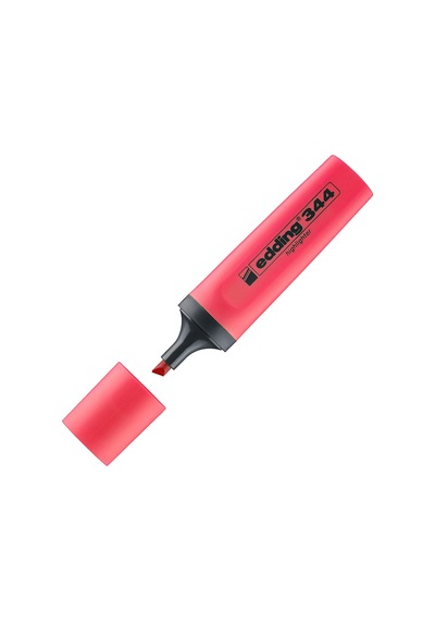 344 Highlighter Fosforlu Kalem Kırmızı Kırmızı