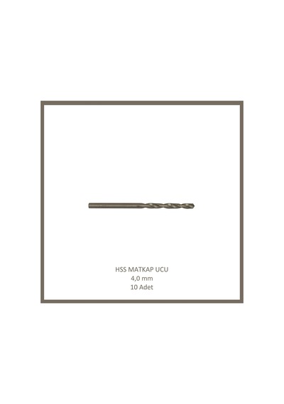 Hss Matkap Ucu 4 Mm, Metal, Ahşap, Plastik İçin 10 Adet
