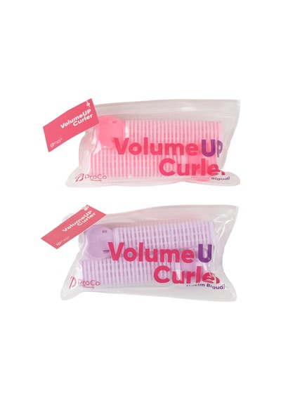 Volumeup Curler - Hacim Bigudi - Çantalı 2'li Set Pembe Pembe