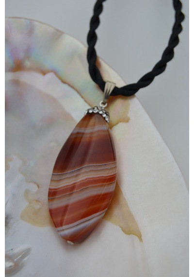 Stoneage Dantelli Akik Kolye N11.38766 Gümüş