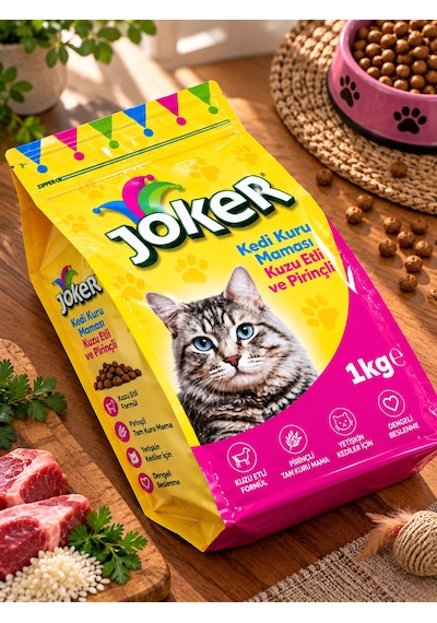 Joker Kedi Maması Kuzu Etli Ve Pirinçli