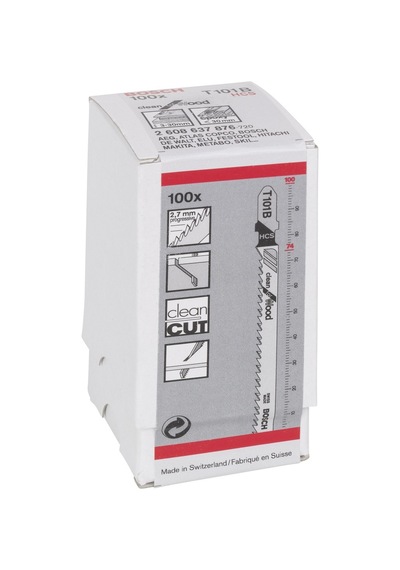 Bosch T 101 B Clean For Wood 100 mm Dekupaj Testeresi Bıçağı 100'Lü - 2608637876
