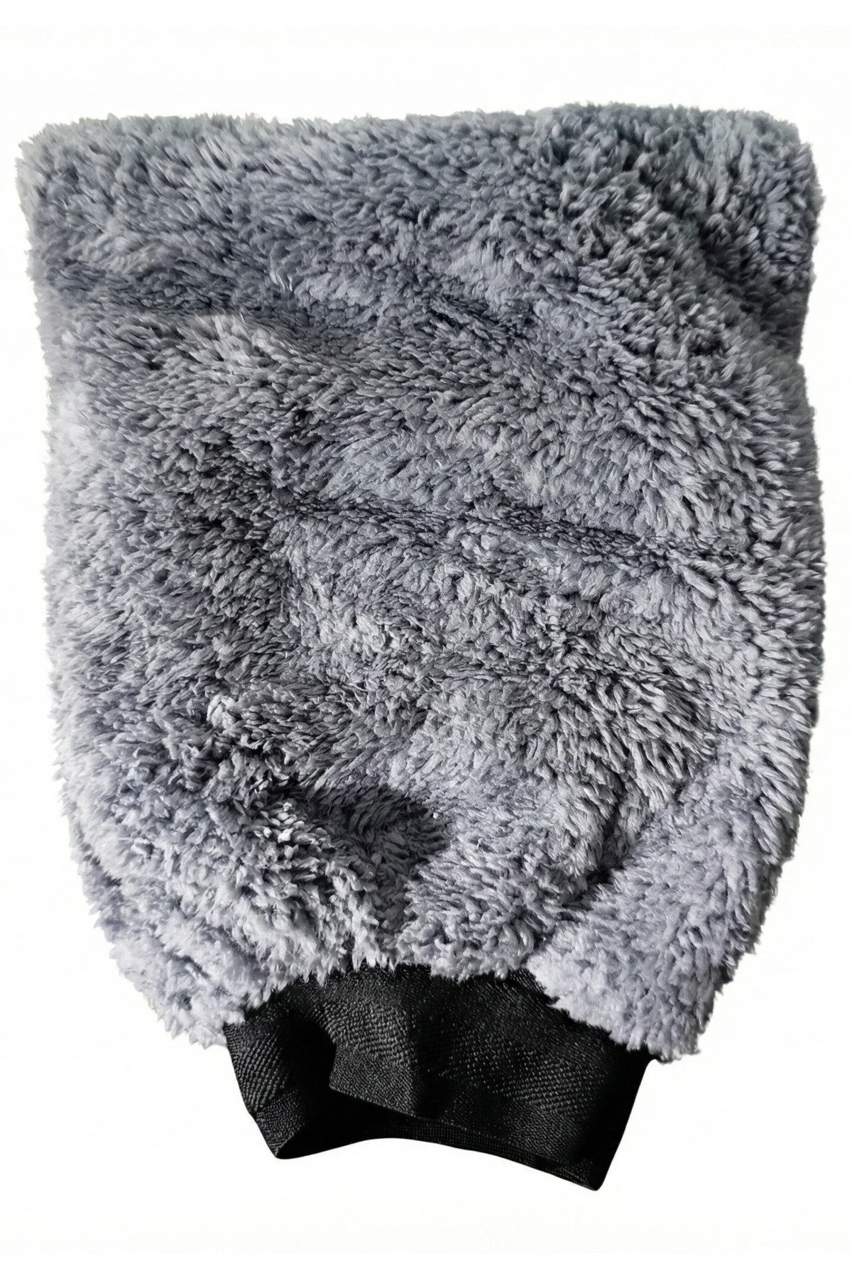 Premium Mikrofiber Araba Yıkama Eldiveni Çizmez, Yüksek Su Emici Gri Peluş Oto Yıkama Kesesi