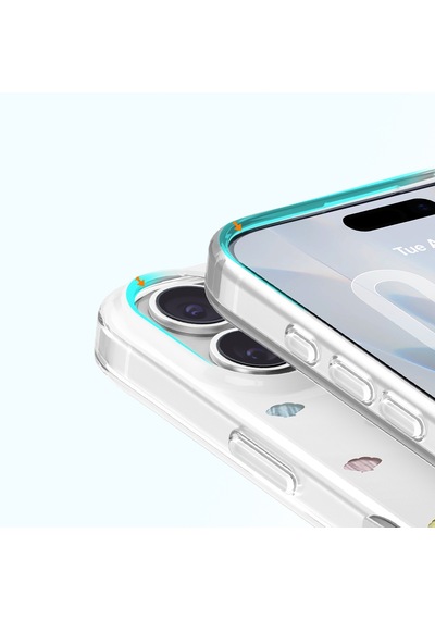İphone 17 Uyumlu Kılıf M-safe Şarj Özellikli Zore Paris Axen Sert Pc Kapak Beyaz