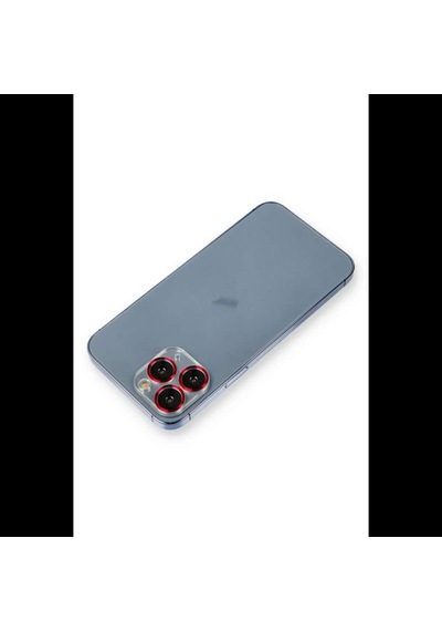 İphone 11 Pro Metal Kamera Lens Koruma Cam - Kırmızı Diğer