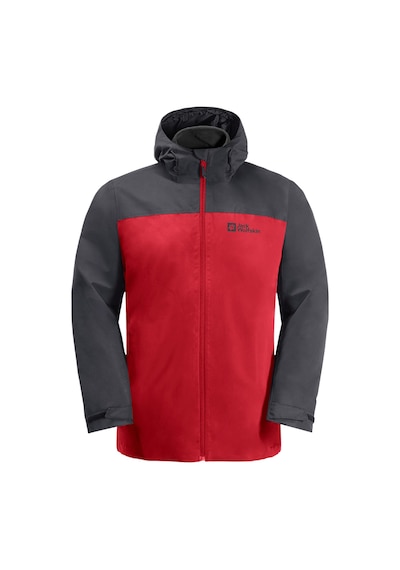 Jack Wolfskin Taubenberg 3IN1 Erkek Su Geçirmez Outdoor Mont Kırm