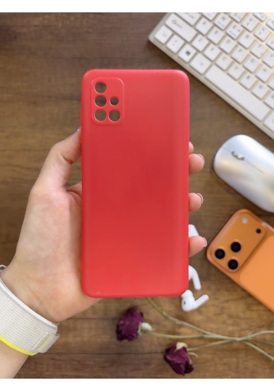 Samsung Galaxy A51 Uyumlu Kamera Korumalı Darbeye Dayanıklı Renk Atmayan Fab Silikon Kılıf Kırmızı