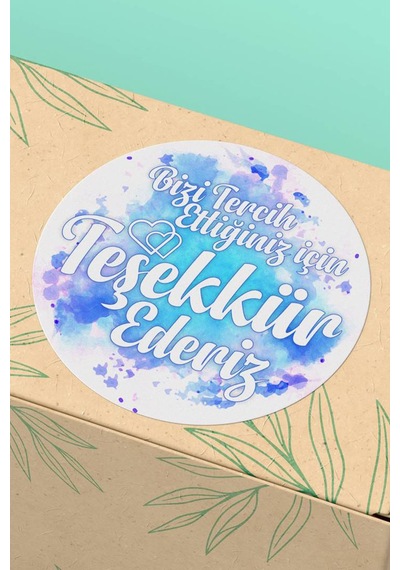 Teşekkür Ederiz Sticker 3x3cm St2371 Çok Renkli