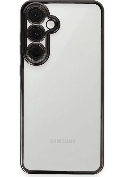 Newface Samsung Galaxy S24 Fe Kılıf Razer Lensli Silikon - Siyah