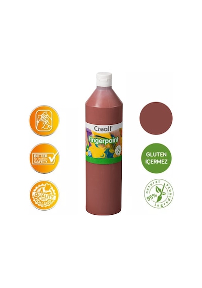Creall Fingerpaint 750ml 03 Brown Çok  Renkli