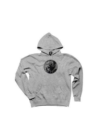 Marvel Black Panter Circle Gri Kapşonlu Sweatshirt Hoodie Gri