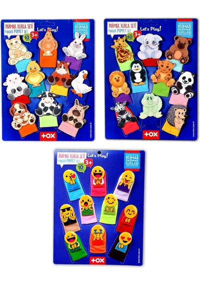 3 Set - 30 Parça Tox Evcil . Vahşi Hayvanlar Ve Emojiler Parmak K