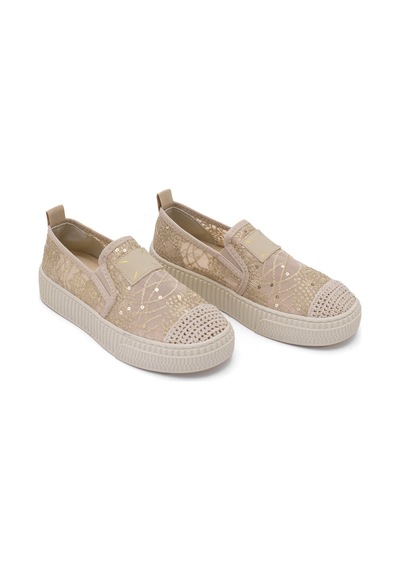 Elit Fls009-02t Kadın Casual Ayakkabı Ten Ten Deri