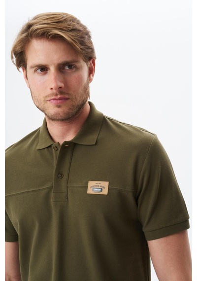 AR-MA Arma Erkek Regular Fit Basic % 100 Pamuk Pike Polo Yaka Tişört Y29374355402 Haki