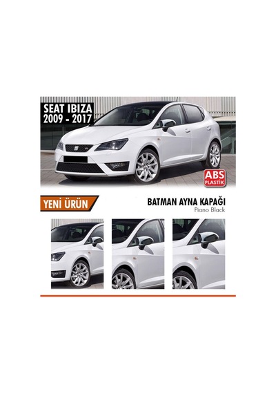 Seat İbiza Yarasa Ayna Kapağı Batman Parlak Siyah Piano Black