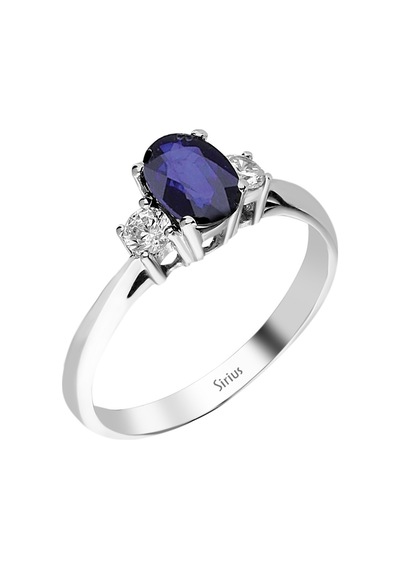 Sirius Pırlanta Ve Oval Safir Taşlı Yüzük 0817R0043