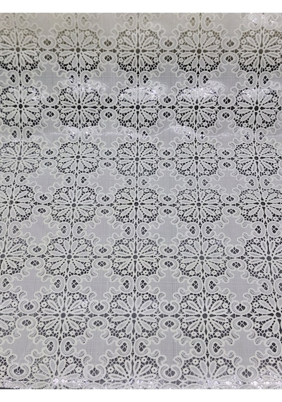 Pvc Küpür Dantel Raf Ve Dolap Örtüsü Runner Beyaz Kprhp075w 50 X 100