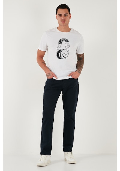 Buratti Pamuklu Comfort Fit Normal Bel Boru Paça Jeans Erkek Kot Pantolon 4412C19Texas Lacivert