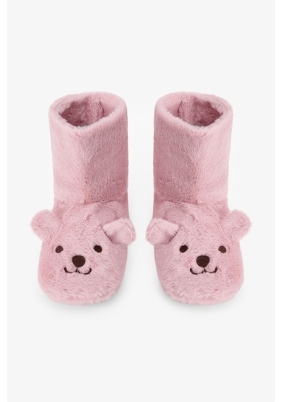 Diğer Lila Happy Bear Hayvan Nakışlı Ev Botu