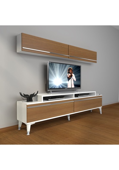 Decoraktiv Ekoflex 5 Mdf Silver Tv Ünitesi Tv Sehpası Beyaz - Ceviz
