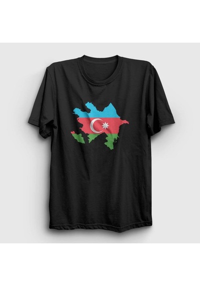 Azerbeycan Baskılı Tshirt SIYAH