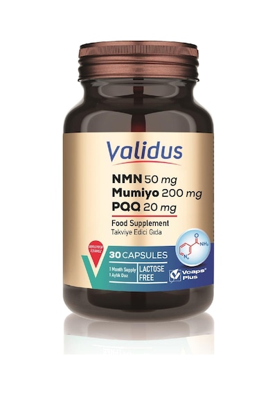 Validus Nmn 50 Mg + Mumiyo 200 Mg + Pqq 20 Mg 30 Kapsül