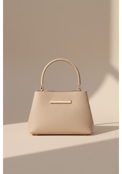 Vellabags Bej Mini Kadın El & Omuz Çantası Nude Ton Modern Şık Günlük Çanta Bej - Bej