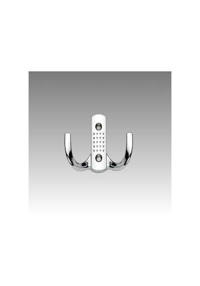 Noktalı Metal Askı Şık Portmanto Askılık Dolap Mobilya Askısı Vidalar Dahil Krom