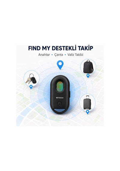 Ryan Akıllı Eşya Bulucu Smart Tag İos Uyumlu Apple Find My Konum Takip &  Lens Tespit Cihaz-14908