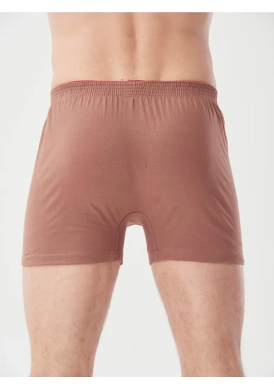 Mercan Kahverengi %100 Pamuk Havlubel Boxer