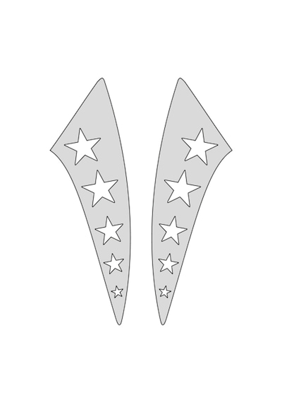 Cg Çamurluk Yıldızlı Yan Nikel Sticker