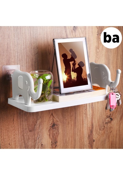 Fil Raf Düzenleyici Şampuanlık Sabunluk Banyo Mutfak Organizer Raf-ba028-1 Beyaz