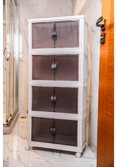 4 Kat Portatif Organizer Tekerlekli Çok Amaçlı Katlanabilir Dolap, Kapaklı Düzenleyici Raf Mutfak, Banyo, Genç Odası, Garaj Ve Ardiye İçin Toparlayıcı Ünite, Stop Tekerlekli Toprak Çok Renkli 4 Kat Portatif Organizer Tekerlekli Çok Amaçlı Katlanabilir Dolap, Kapaklı Düzenleyici Raf Mutfak, Banyo, Genç Odası, Garaj Ve Ardiye İçin Toparlayıcı Ünite, Stop Tekerlekli Toprak Çok Renkli