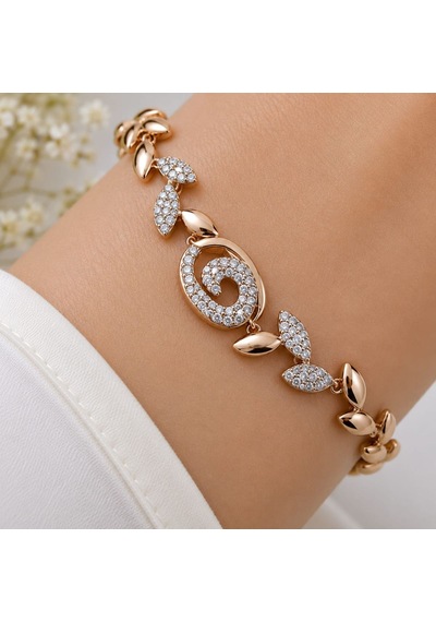 Xp Jewelry Taşlı Muradiye Bileklik Rose Gold Altın