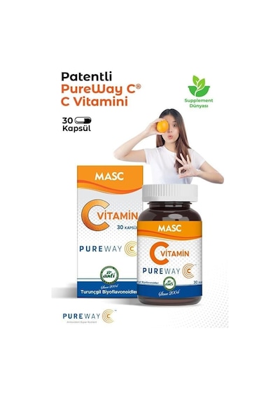 Maskül Pureway C Vitamini Gıda Takviyesi 30 Kapsül