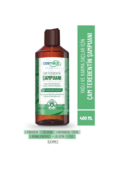 Yağlı Ve Karma Saçlar Için Onarıcı & Besleyici Çam Terebentin Şampuan 400ml