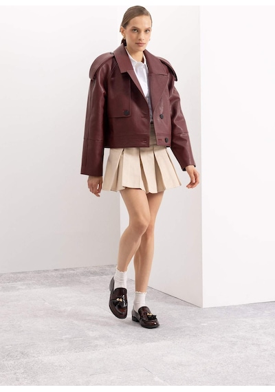 Defacto Coool Piliseli Normal Bel Basic Düz Gabardin Mini Etek D5265AX24AUER42 Ekru Defacto Coool Piliseli Normal Bel Basic Düz Gabardin Mini Etek D5265AX24AUER42 Ekru