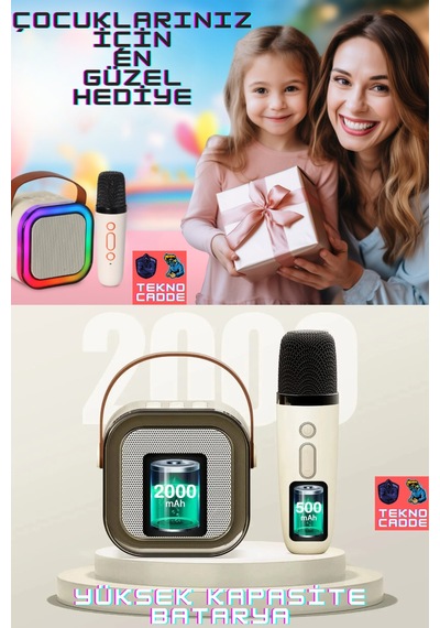 K12 Mini Aux/tf/usb/bluetooth Hoparlör Mikrofon Çocuklar İçin Karaoke Hoparlör Kit