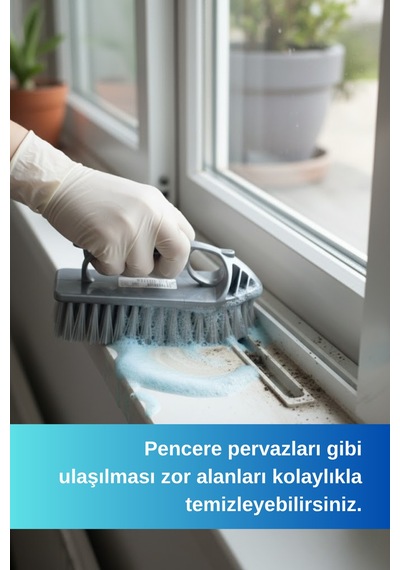 Grimorlife Ergonomik Ütü Halı Fırçası Kaymaz Saplı Plastik Temizlik Fırçası