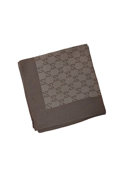 Mim Eşarp Işıl İpek - G Desen Siena Eşarp 100x100 Cm Acı Kahve